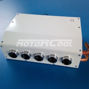 Тосольный отопитель RC-U0651 405*260*125, 12V,  медь, односторонний, 5 дефлекторов, металлический корпус.