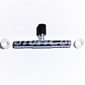 Фитинг RC-U07020 врезной с заправочным портом R134а, под обжим, сталь, 1/2, G8, №8, #8 (10мм), 180° без стаканов.