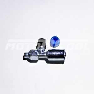 Фитинг RC-U07111 соед., под обжимку, сталь, гайка — сталь, Ø резьбы 3/4" 16 UNF, Ø трубки 1/2", G8, №8, #8 (10мм), 180° , со стак., O-Ring, с портом R134a.