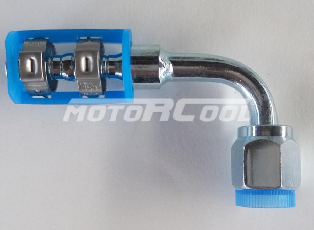 Фитинг RC-U07186 соед., под клипсу, сталь, гайка - сталь, Ø резьбы 5/8" Ø трубки 3/8, G6, №6, #6 (8мм), O-Ring 90°, елка Air-o-Crimp. 07186 1473665193