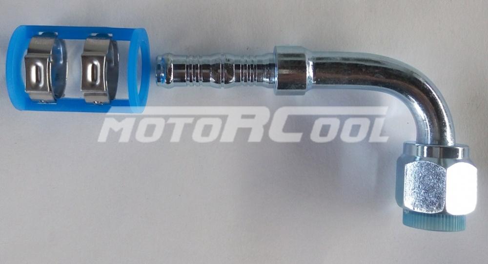Фитинг RC-U07187 соед., под клипсу, сталь, гайка - сталь, Ø резьбы 3/4" 16 UNF Ø трубки 1/2, G8, №8, #8 (10мм), O-Ring 90°, елка Air-o-Crimp. 07187 1 1473665856