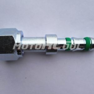 Фитинг RC-U07199 соед., под клипсу, резьба 7/8" 14 UNF, Ø трубки  5/8", G10, №10, #10 (13мм) O-Ring, 180°, плоская резинка.
