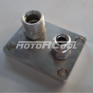Соединительный коллектор RC-U08400, 10РА17С, 10РА15С, #8, #10, алюминий, площадка 90*67*9, резьбы: 1 1/16" 14 UNF и 3/4" 16 UNF , O-Ring.