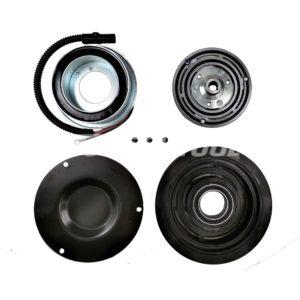 Комплект RC-U0853 шкив 8PK, 153*48mm, приж. пластина, пыльник к компр. 7Н15. посад. Ø​ шкива 35mm, муфта 12V 103*117*72*45*32мм.